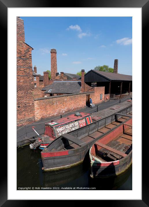 Barges of the black country Framed Mounted Print by Rob Hawkins