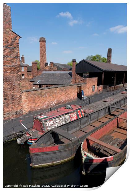Barges of the black country Print by Rob Hawkins