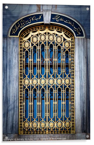 Istanbul Mosque Window Acrylic by Antony McAulay