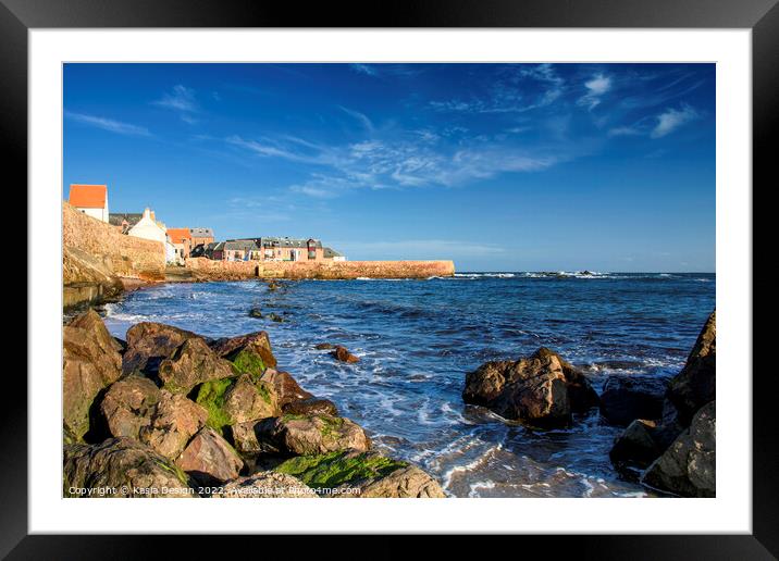 Dunbar Old Harbour Wall Framed Mounted Print by Kasia Design