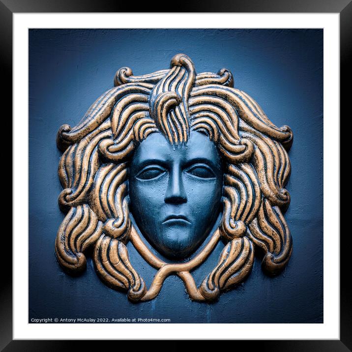 Medusa The Gorgon Framed Mounted Print by Antony McAulay