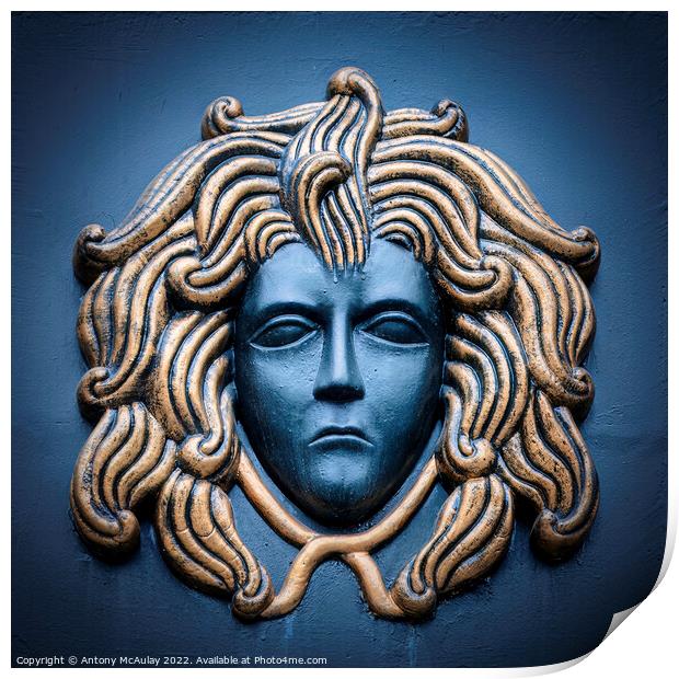 Medusa The Gorgon Print by Antony McAulay