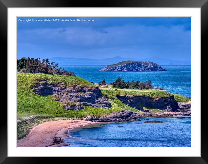 A view of Glen Golf Course, North Berwick Framed Mounted Print by Navin Mistry