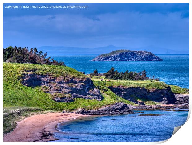 A view of Glen Golf Course, North Berwick Print by Navin Mistry