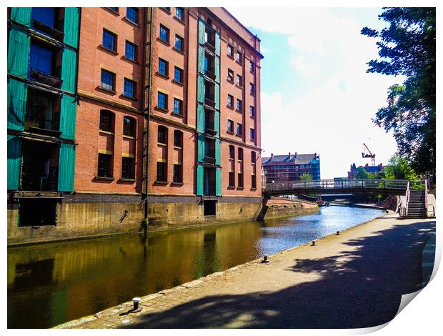 The Canal in Nottingham Print by Simon Hill