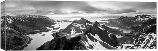 Norway Mountains aerial Møysalen  Canvas Print by Sonny Ryse