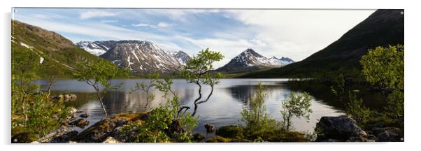 Nakkevatnet Lake Troms Norway Acrylic by Sonny Ryse