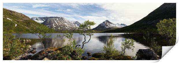 Nakkevatnet Lake Troms Norway Print by Sonny Ryse