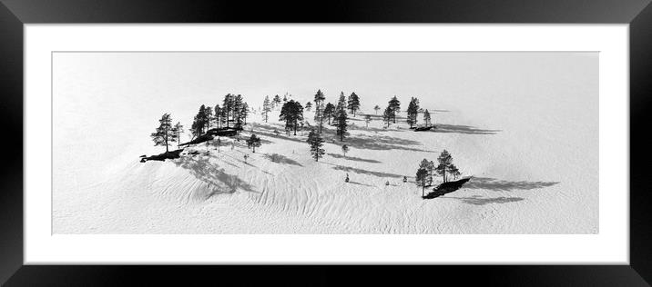 Norwegian alpine forest and frozen lake Majavatnet Norway winter Framed Mounted Print by Sonny Ryse