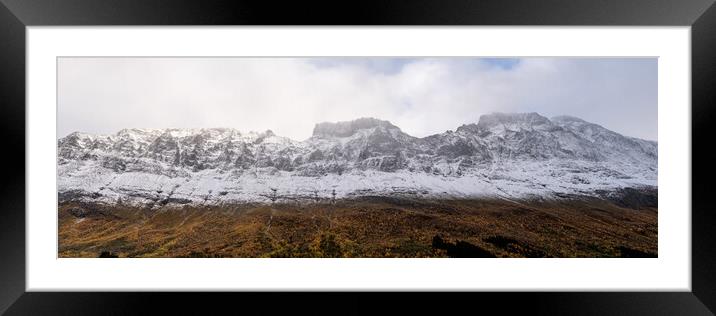 Norway Mountains in autumn Framed Mounted Print by Sonny Ryse