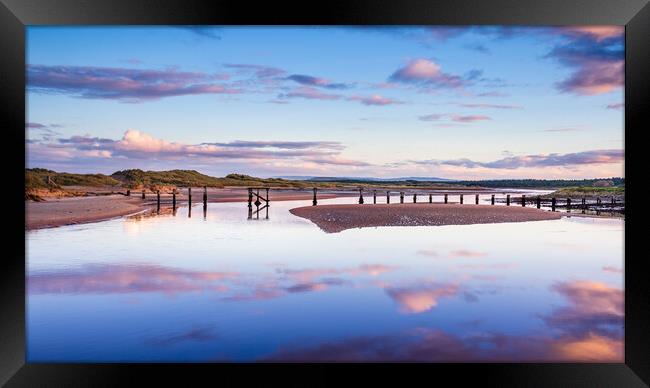 The old bridge to the East Beach at Lossiemouth Framed Print by John Frid