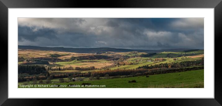 Upper Teesdale Panorama Drama Framed Mounted Print by Richard Laidler