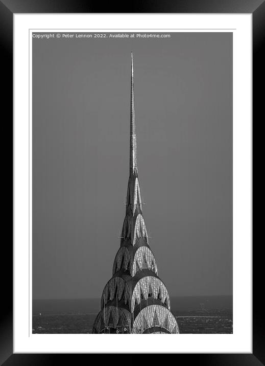The Chrysler Tower Framed Mounted Print by Peter Lennon
