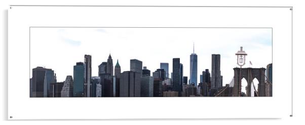 Manhattan Skyline Acrylic by Peter Lennon