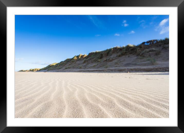 Wavy patterns on Formby beach Framed Mounted Print by Jason Wells