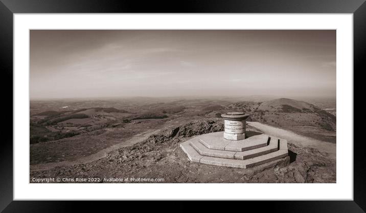 Worcestershire Beacon - The Malvern Hills Framed Mounted Print by Chris Rose