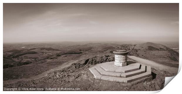 Worcestershire Beacon - The Malvern Hills Print by Chris Rose