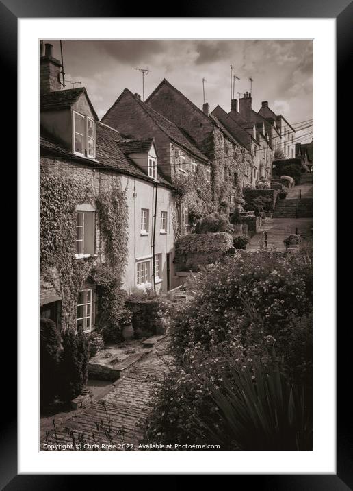 Tetbury, The Chipping Steps Framed Mounted Print by Chris Rose