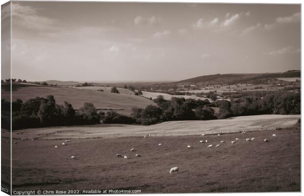 Cotswolds countryside near Winchcombe Canvas Print by Chris Rose