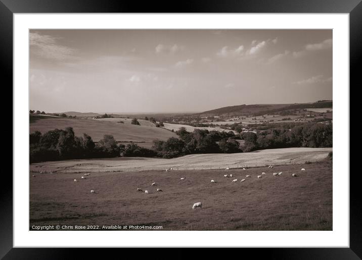 Cotswolds countryside near Winchcombe Framed Mounted Print by Chris Rose