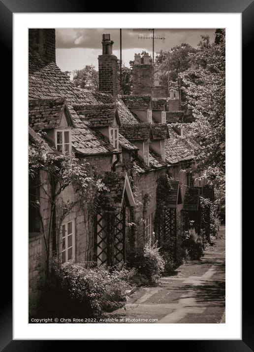 Winchcombe cottages Framed Mounted Print by Chris Rose