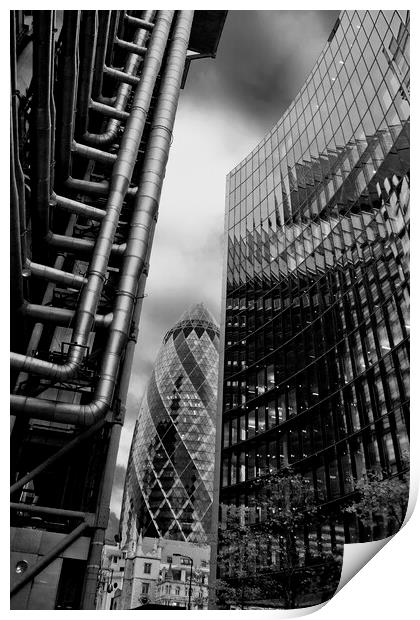 Towering over the Banking District Print by Andy Evans Photos