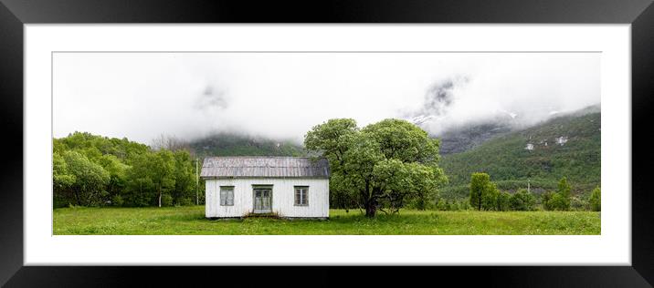 Norwegian house cabin Lofoten islands Framed Mounted Print by Sonny Ryse