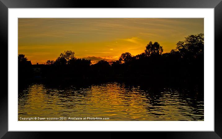 River Thames Sunrise Framed Mounted Print by Dawn O'Connor