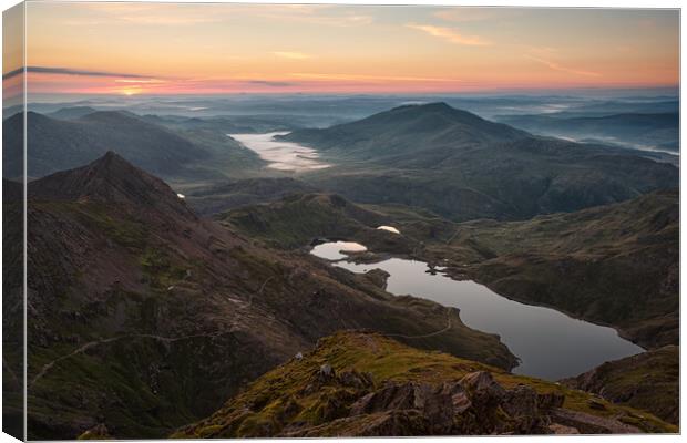 View from the Summit of Yr Wyddfa (Snowdon) Canvas Print by Rory Trappe