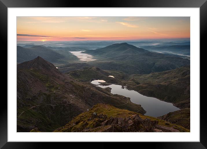 View from the Summit of Yr Wyddfa (Snowdon) Framed Mounted Print by Rory Trappe