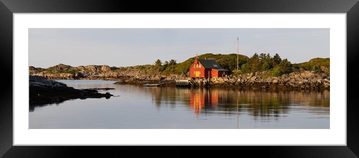 Norwegian Red Fishing Hut Rorbu Framed Mounted Print by Sonny Ryse
