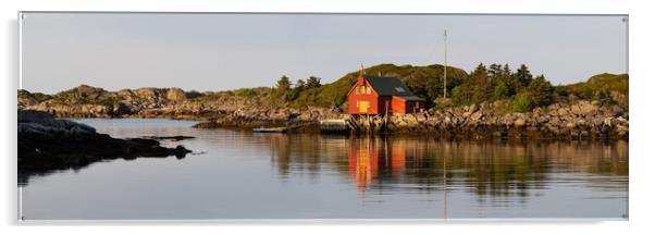 Norwegian Red Fishing Hut Rorbu Acrylic by Sonny Ryse
