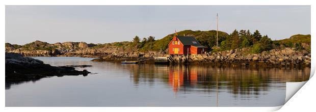 Norwegian Red Fishing Hut Rorbu Print by Sonny Ryse