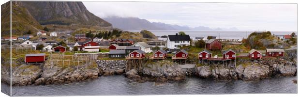 Norwegian Red Rorbu Hamnoy Island Lofoten Islands Canvas Print by Sonny Ryse