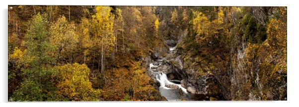 Norwegian stream autumn Acrylic by Sonny Ryse
