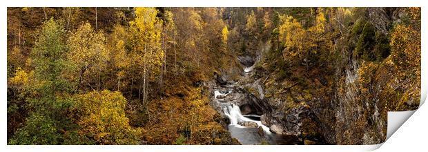Norwegian stream autumn Print by Sonny Ryse