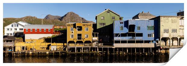 Nyksund Norwegian Fishing Village Langøya øsknes Norway Print by Sonny Ryse