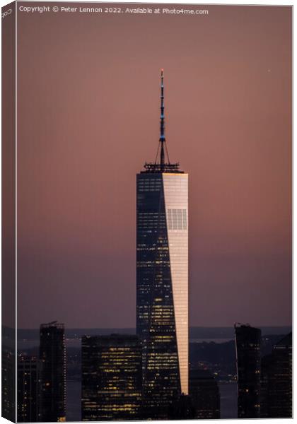 One World Trade Center Canvas Print by Peter Lennon