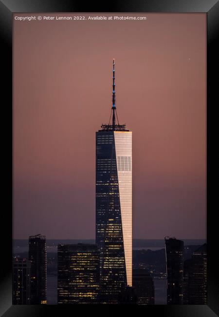 One World Trade Center Framed Print by Peter Lennon