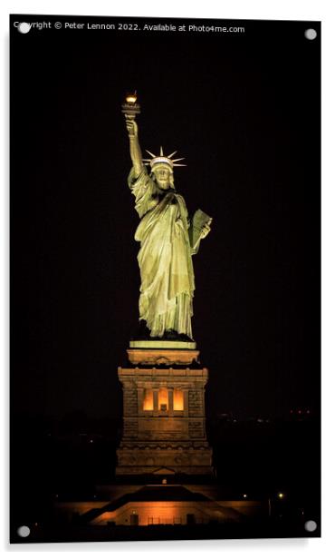 Lady Liberty Acrylic by Peter Lennon