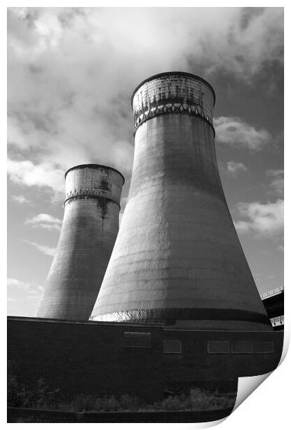 Tinsley Cooling Towers Print by Apollo Aerial Photography