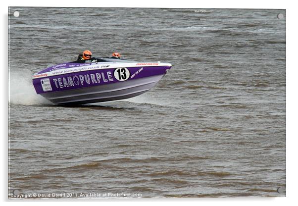 F1 Powerboat Championships 2011 Acrylic by David Borrill