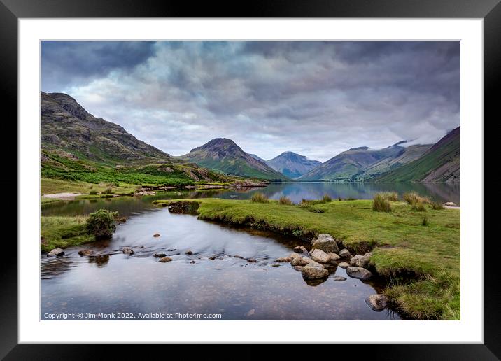 Wast Water - Lake District Framed Mounted Print by Jim Monk