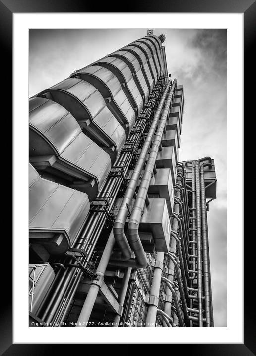 Lloyd's building, City of London Framed Mounted Print by Jim Monk