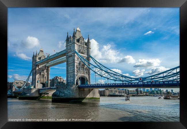 Tower Bridge, sunny London Framed Print by Delphimages Art
