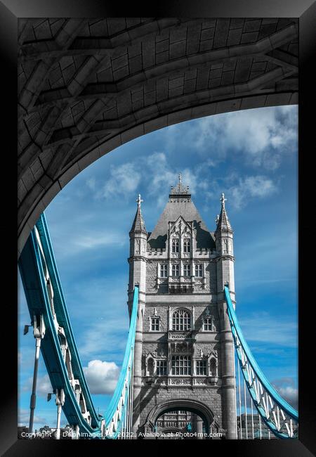 Tower Bridge in London, front view Framed Print by Delphimages Art