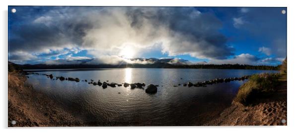 Loch Morlich Sunrise Acrylic by Alan Simpson