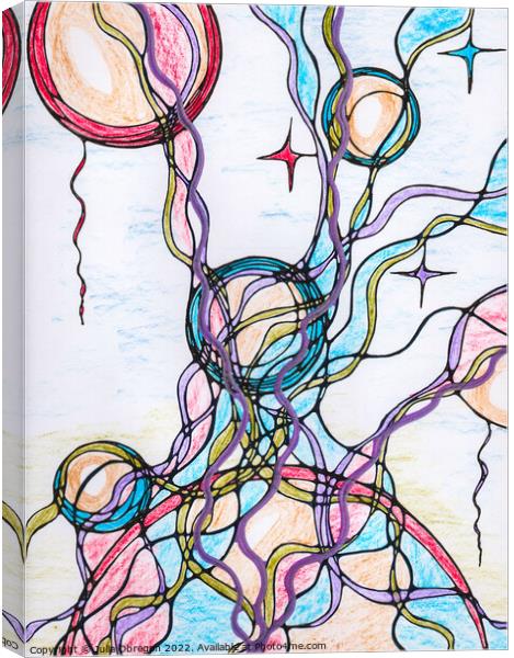 Hand-drawn neurographic illustration. Canvas Print by Julia Obregon