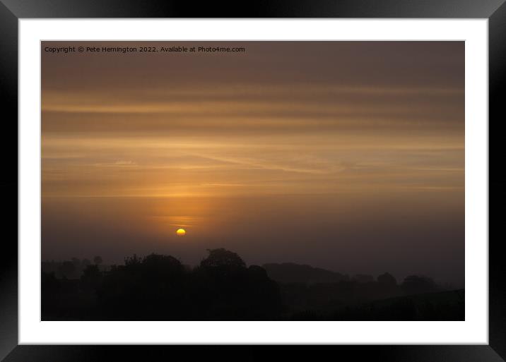 Sunset over Mid Devon Framed Mounted Print by Pete Hemington