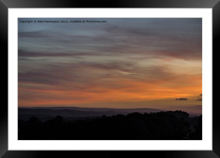 Mid Devon Sunset Framed Mounted Print by Pete Hemington